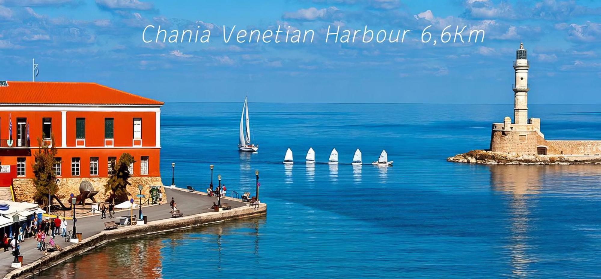 Souda Bay View With Private Pool Near Chania City المظهر الخارجي الصورة