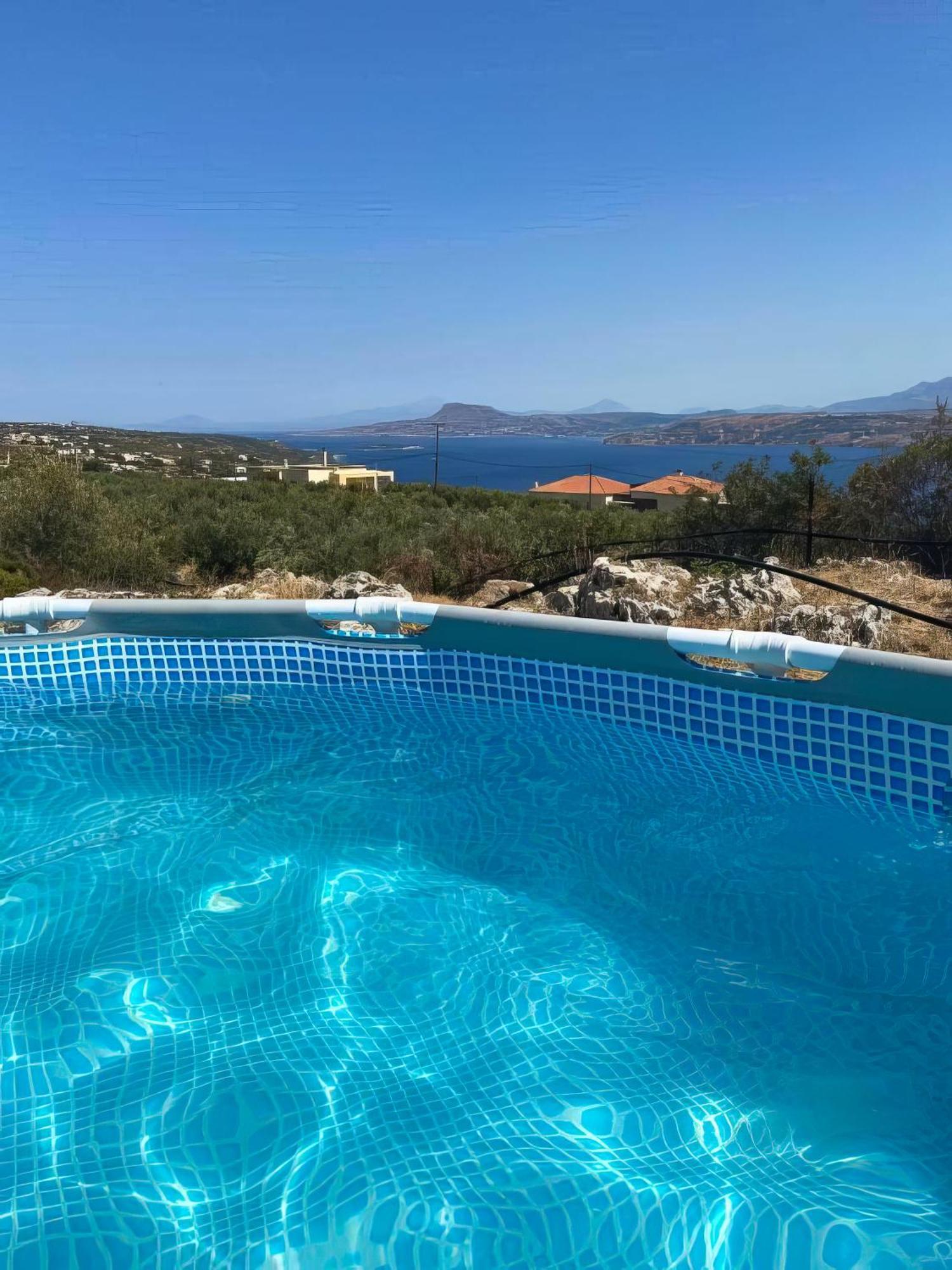 Souda Bay View With Private Pool Near Chania City المظهر الخارجي الصورة